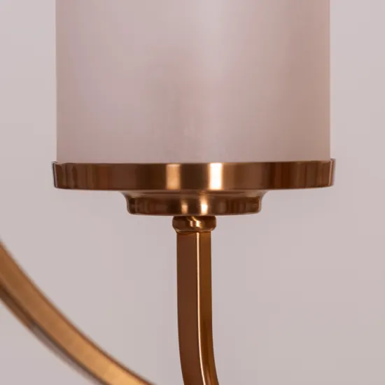 Modern Globe Pendant Light, Frosted Glass Shade, Brass Finish, Contemporary Ceiling Lamp - Image 8