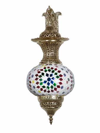 D-70 Turkish Glass Brass Light - Image 4