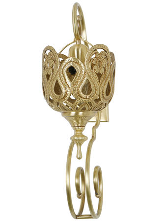 Gold Antique Hand Carved Irregular Lamp With Brass Material - Image 4