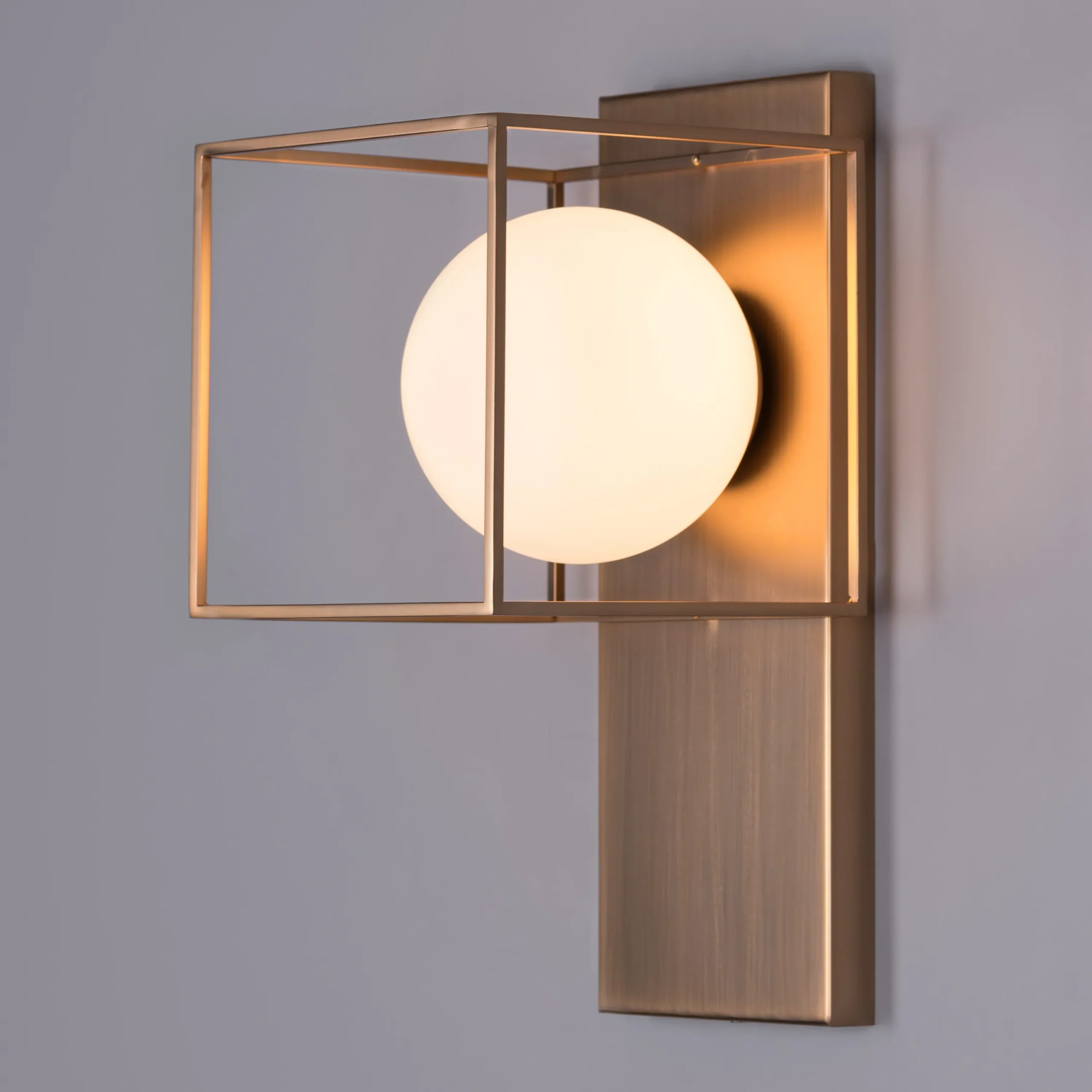 HL Home Lighting Copper Rectangle Cuboid Wall light Fixture - Image 2