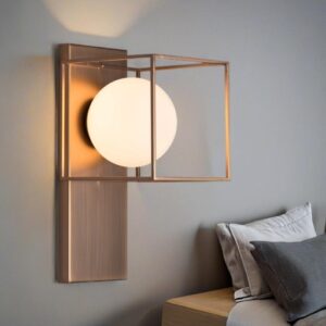 HL Home Lighting Copper Rectangle Cuboid Wall light Fixture