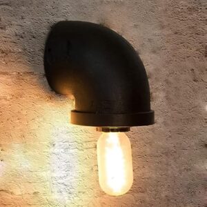 Fancy Glass Light Metal Fitting Fixture Elbow