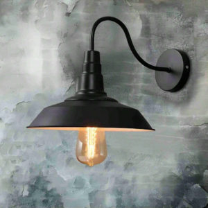 American Black Texture Finish Wall Light