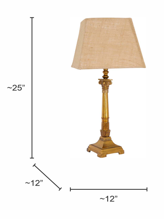 HL Home Lighting Traditional Table Lamp with Fabric Shade, Aluminium Base, Bedside Lighting - Image 5