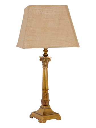 HL Home Lighting Traditional Table Lamp with Fabric Shade, Aluminium Base, Bedside Lighting - Image 3