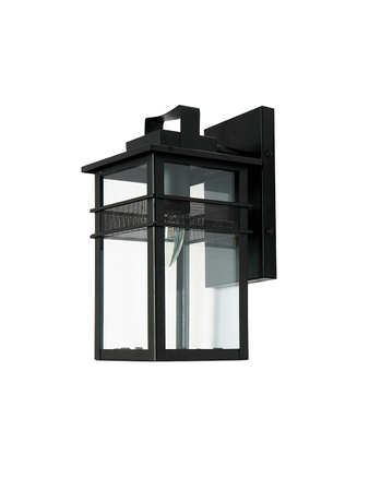 Modern Black Rectangle Glass Box Outdoor Wall Sconce - Image 4