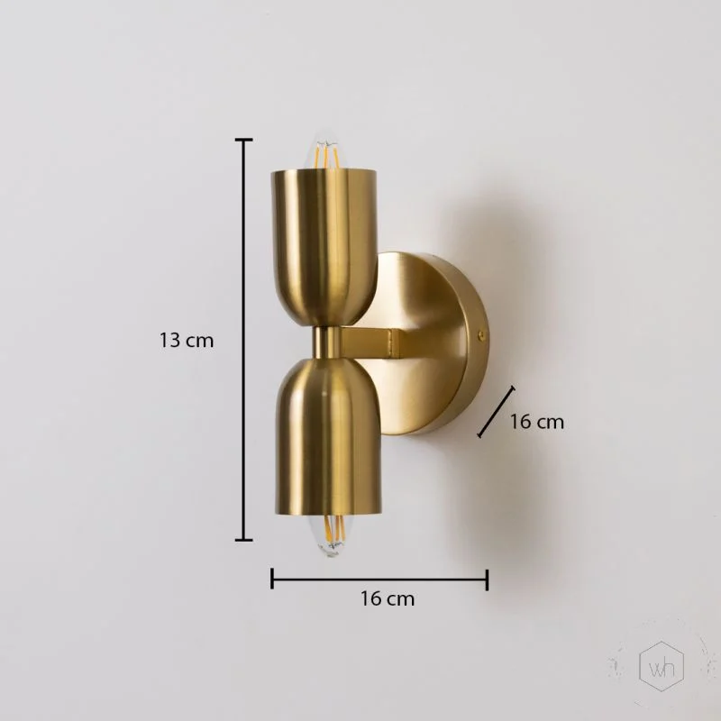 Modern Brass Hourbowl Wall Sconce - Image 6