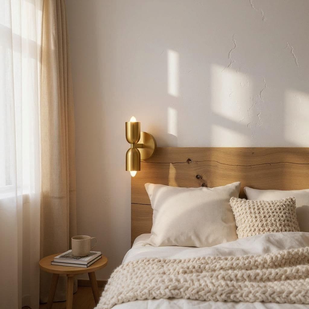 Modern Brass Hourbowl Wall Sconce - Image 3