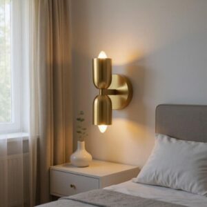 Modern Brass Hourbowl Wall Sconce