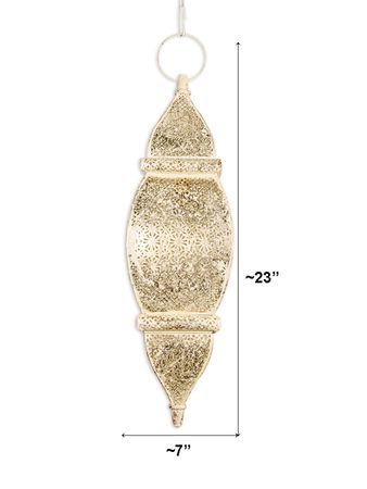 Moroccan Mughal Gold Hanging Lamp - Image 4