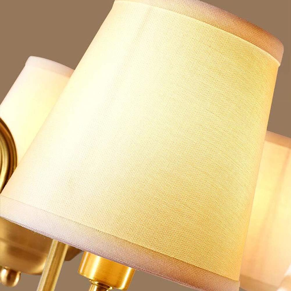 Traditional 8-Light Chandelier, Bronze Metal Frame with White Fabric Shades, Adjustable Chain Mount - Image 5