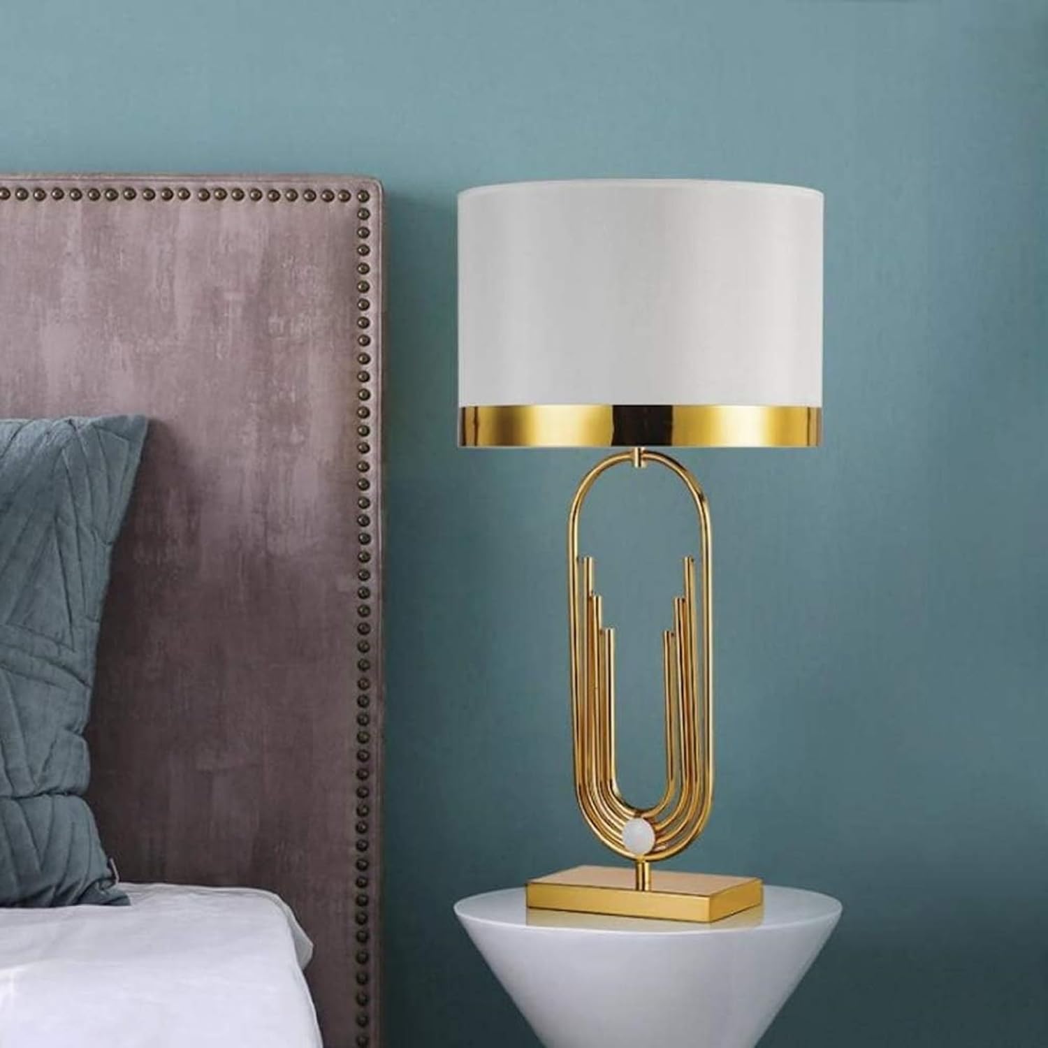 HL Home Lighting Brass Desk Lamps for Home Office Simple Bedside Table Lamp, Bedroom Decoration Art Desk Lamp Night Light, Office Living Room - Image 2