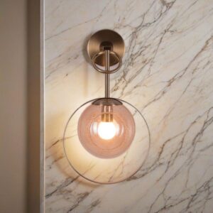 Circular Ring Round Glass Ball Wall Sconce