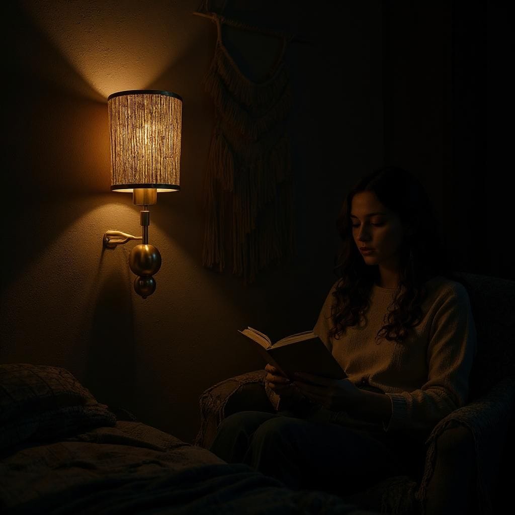 Elegant Jute Fabric Shade Wall Sconce - Image 2