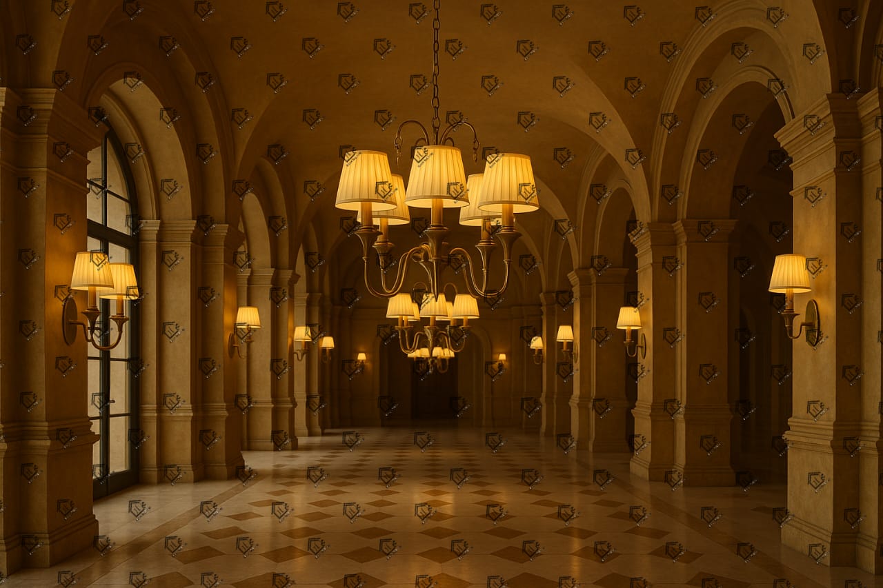 HL HOMELIGHTING Traditional Brass Chandelier, 5-Light Pendant with White Fabric Shades, Chain-Mounted Ceiling Light - Image 8